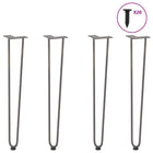 Hairpin legs for console table 4 pcs 72 cm solid steel natural