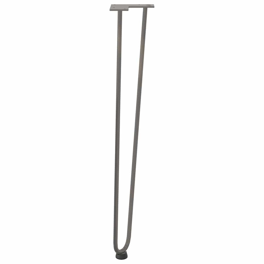 Haarspeld tafelpoten 4 st 72 cm massief staal naturel
