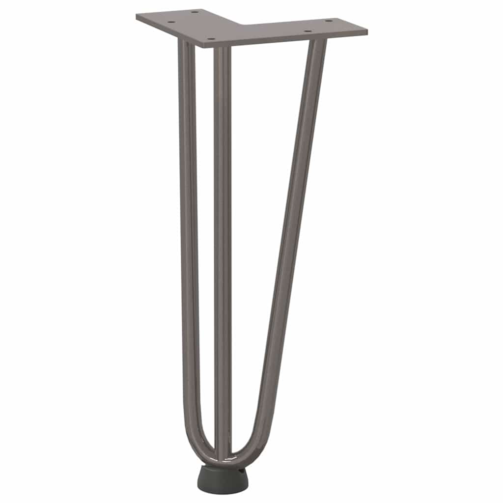 Haarspeld tafelpoten 4 st 30 cm massief staal naturel