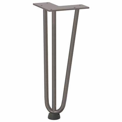 Haarspeld tafelpoten 4 st 30 cm massief staal naturel