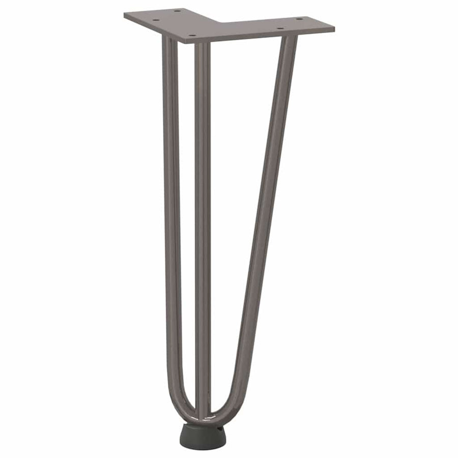 Haarspeld tafelpoten 4 st 30 cm massief staal naturel