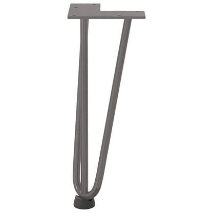Haarspeld tafelpoten 4 st 30 cm massief staal naturel