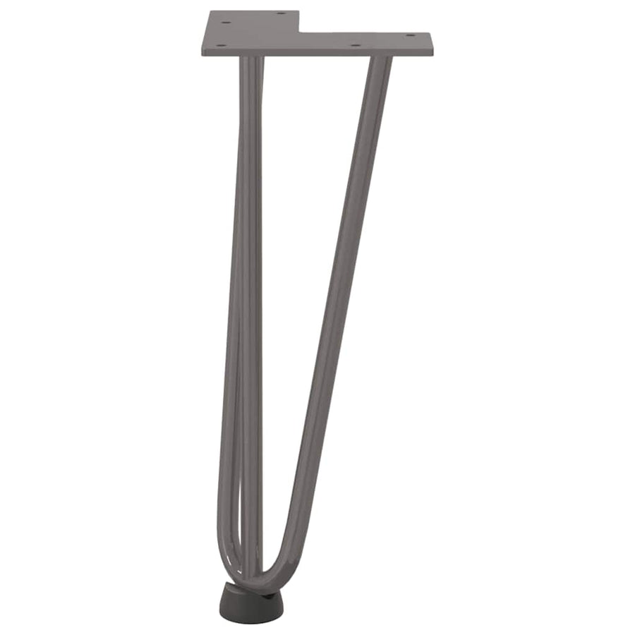 Haarspeld tafelpoten 4 st 30 cm massief staal naturel