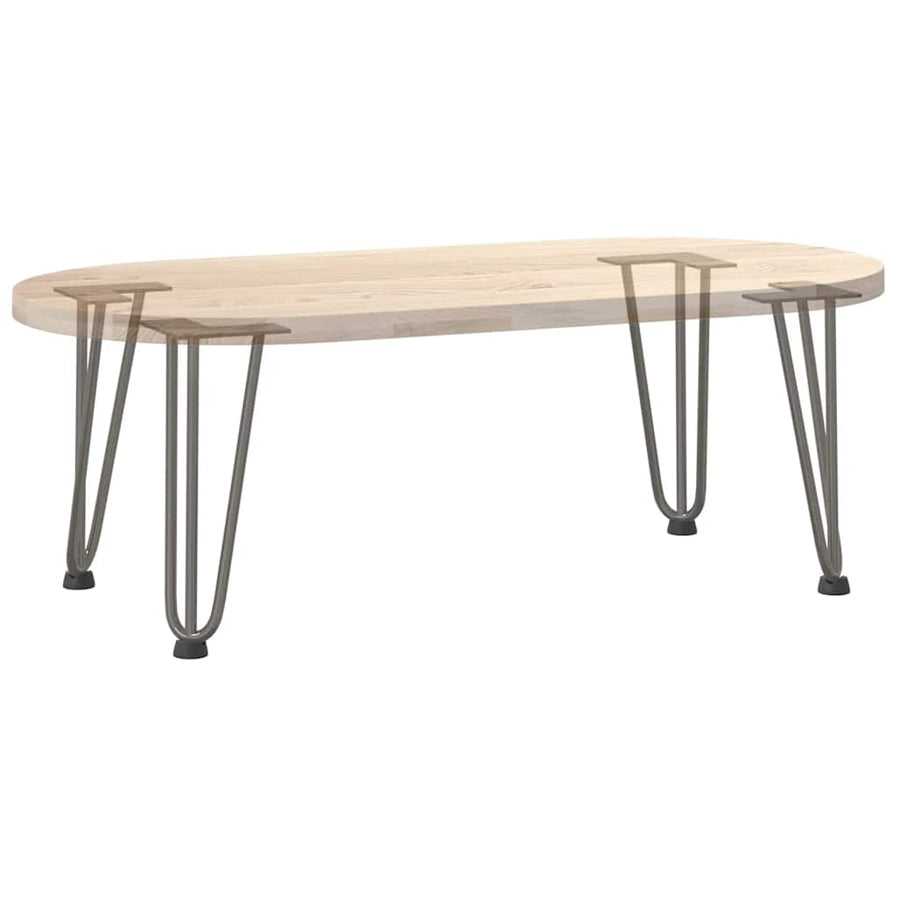 Haarspeld tafelpoten 4 st 30 cm massief staal naturel