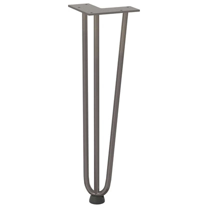 Haarspeld tafelpoten 4 st 42 cm massief staal naturel