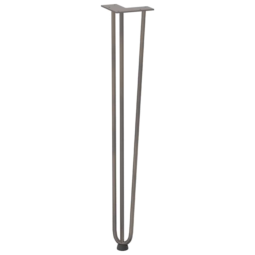 Haarspeld tafelpoten 4 st 72 cm massief staal naturel
