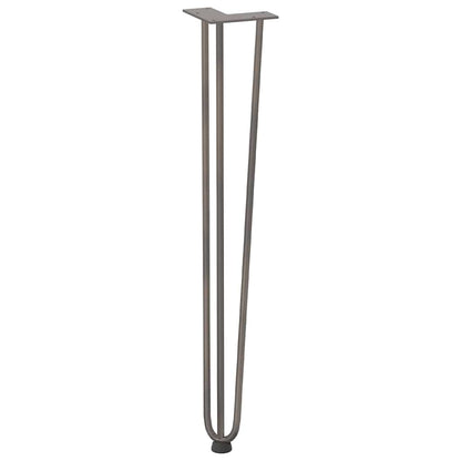 Haarspeld tafelpoten 4 st 72 cm massief staal naturel