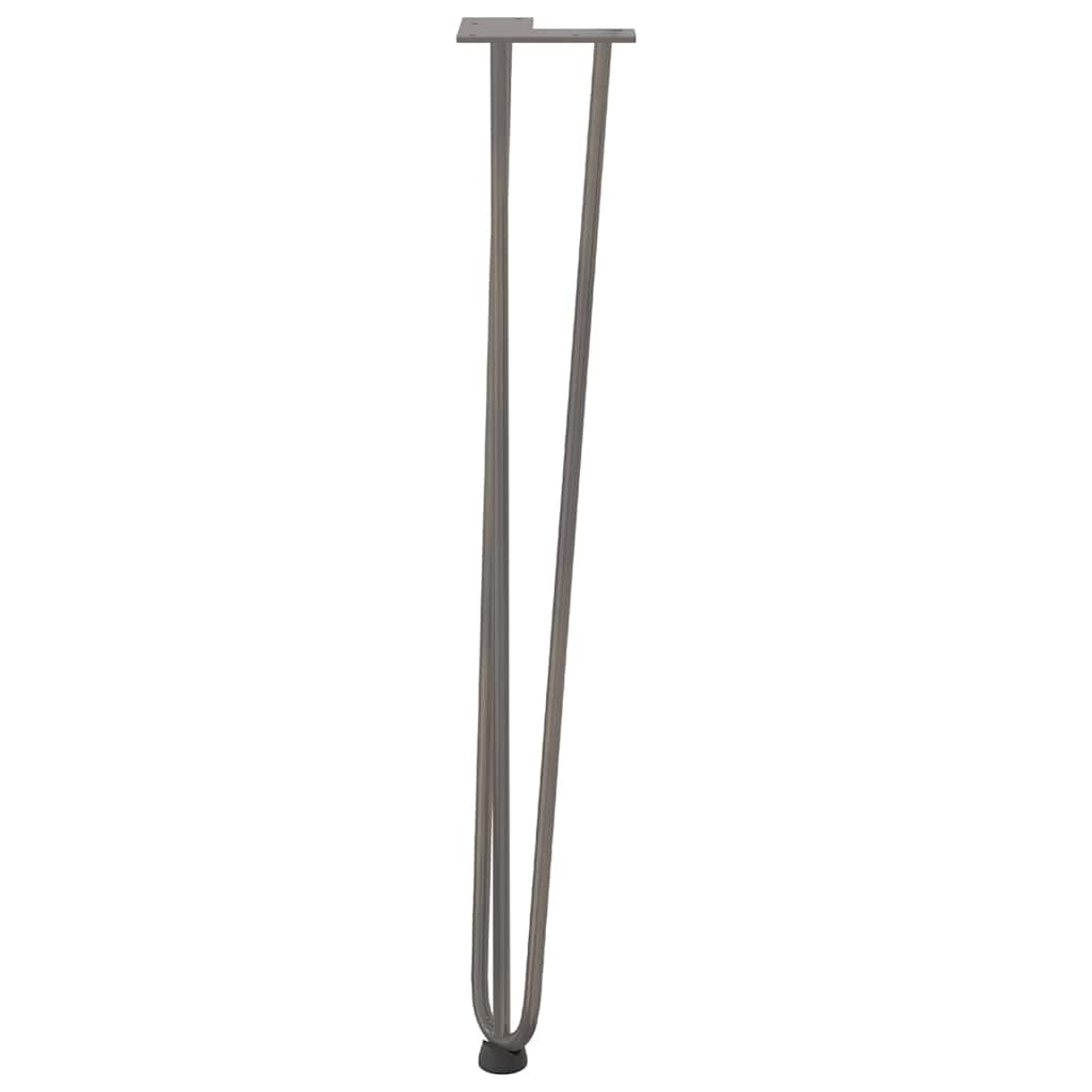 Haarspeld tafelpoten 4 st 72 cm massief staal naturel