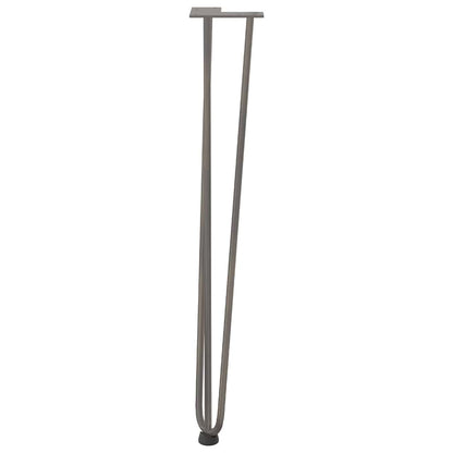 Haarspeld tafelpoten 4 st 72 cm massief staal naturel