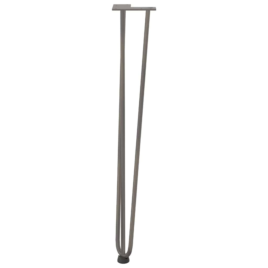 Haarspeld tafelpoten 4 st 72 cm massief staal naturel