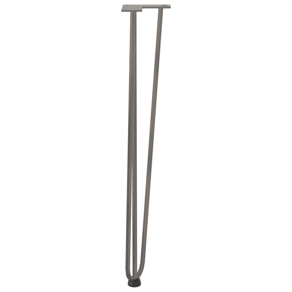 Haarspeld tafelpoten 4 st 72 cm massief staal naturel