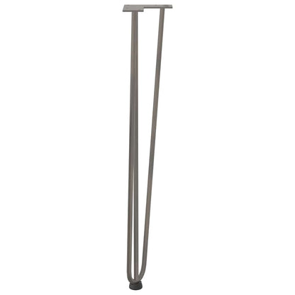 Haarspeld tafelpoten 4 st 72 cm massief staal naturel