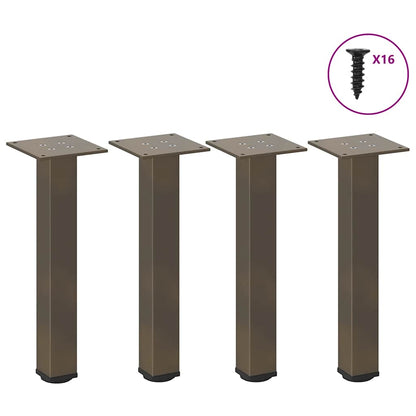 Salontafelpoten 4 st 42-44 cm staal naturel