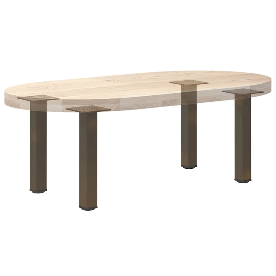Salontafelpoten 4 st 42-44 cm staal naturel