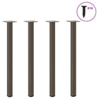 Console table legs 4 pcs 72-74 cm steel raw