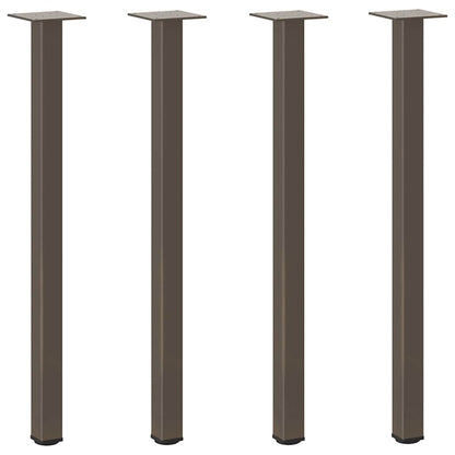 Salontafelpoten 4 st 72-74 cm staal naturel