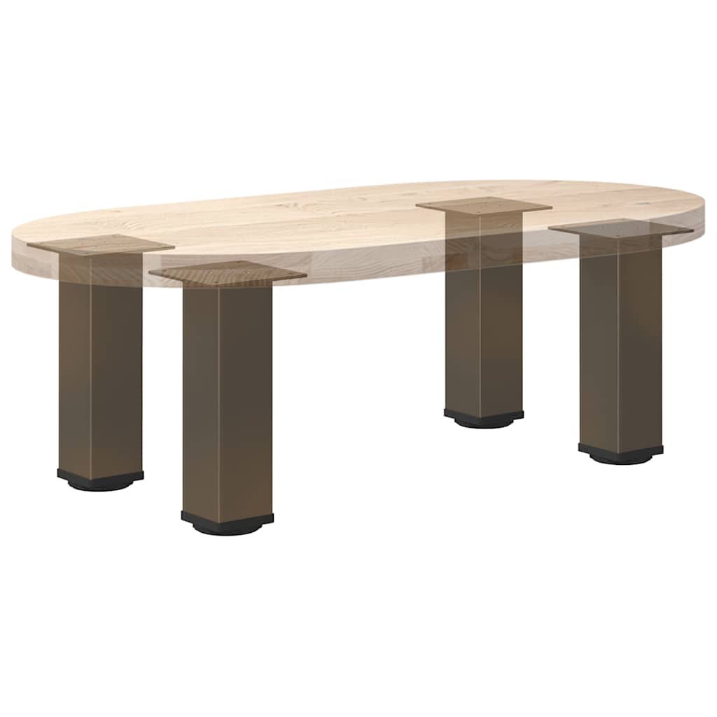 Salontafelpoten 4 st 42-44 cm staal naturel