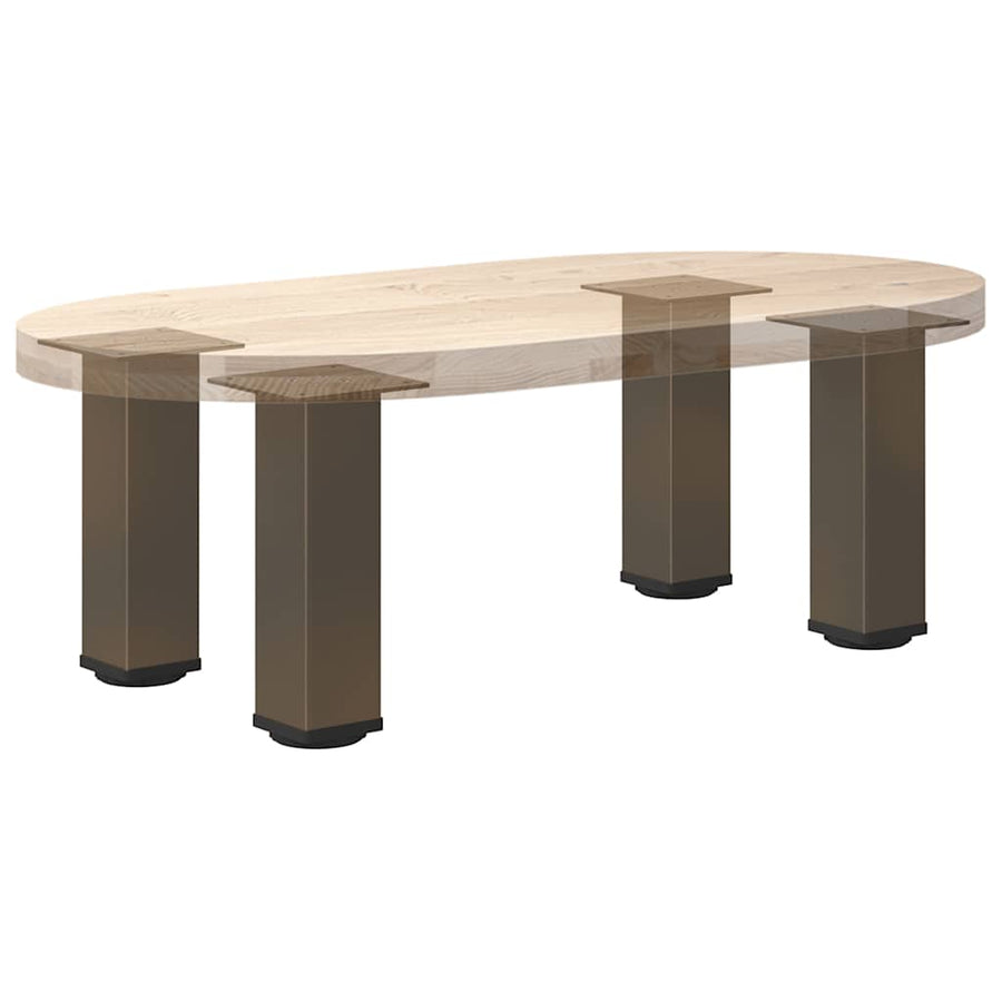 Salontafelpoten 4 st 42-44 cm staal naturel