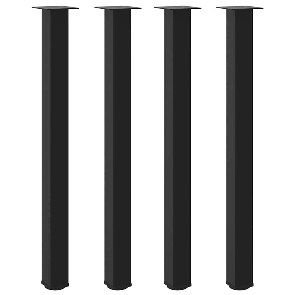 Salontafelpoten 4 st 110-112 cm staal zwart