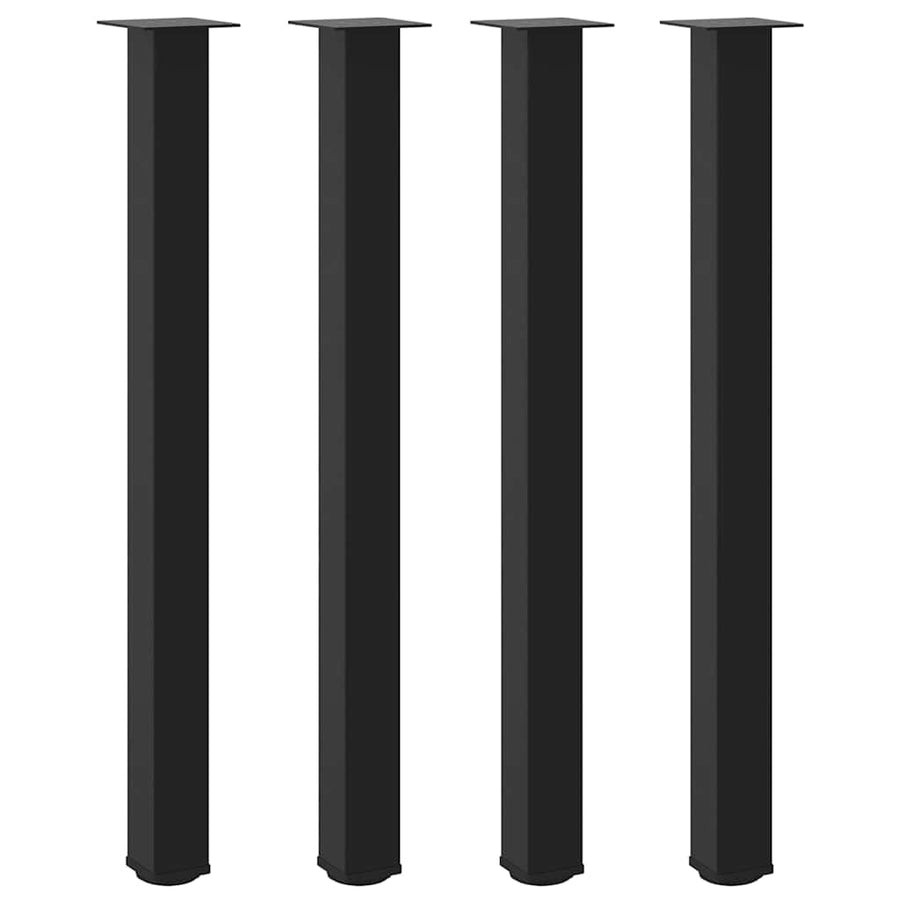 Salontafelpoten 4 st 110-112 cm staal zwart