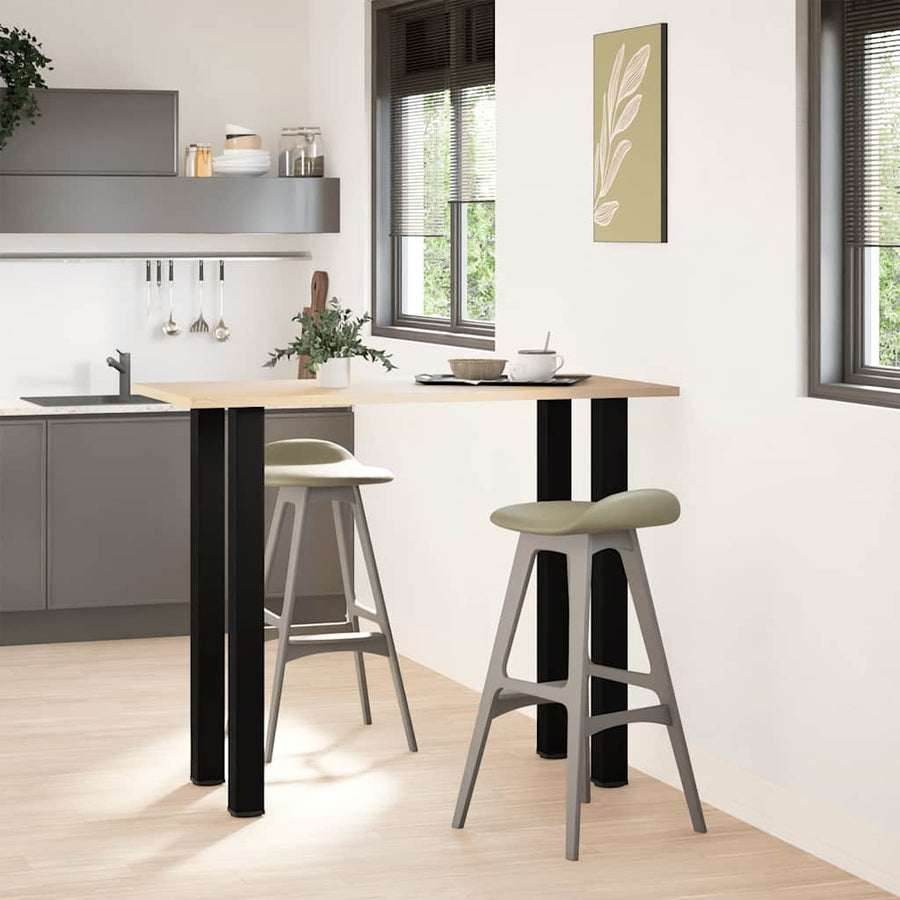 Salontafelpoten 4 st 110-112 cm staal zwart