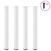 Tafelpoten 4 st 110-112 cm staal wit