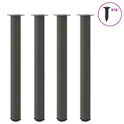 Tafelpoten 4 st 110-112 cm staal antraciet