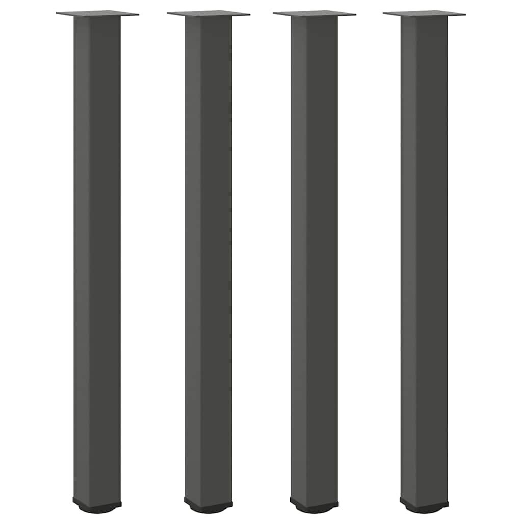 Salontafelpoten 4 st 110-112 cm staal antraciet