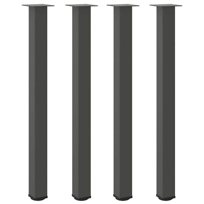 Salontafelpoten 4 st 110-112 cm staal antraciet