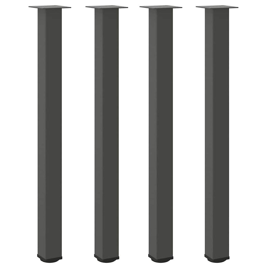 Salontafelpoten 4 st 110-112 cm staal antraciet