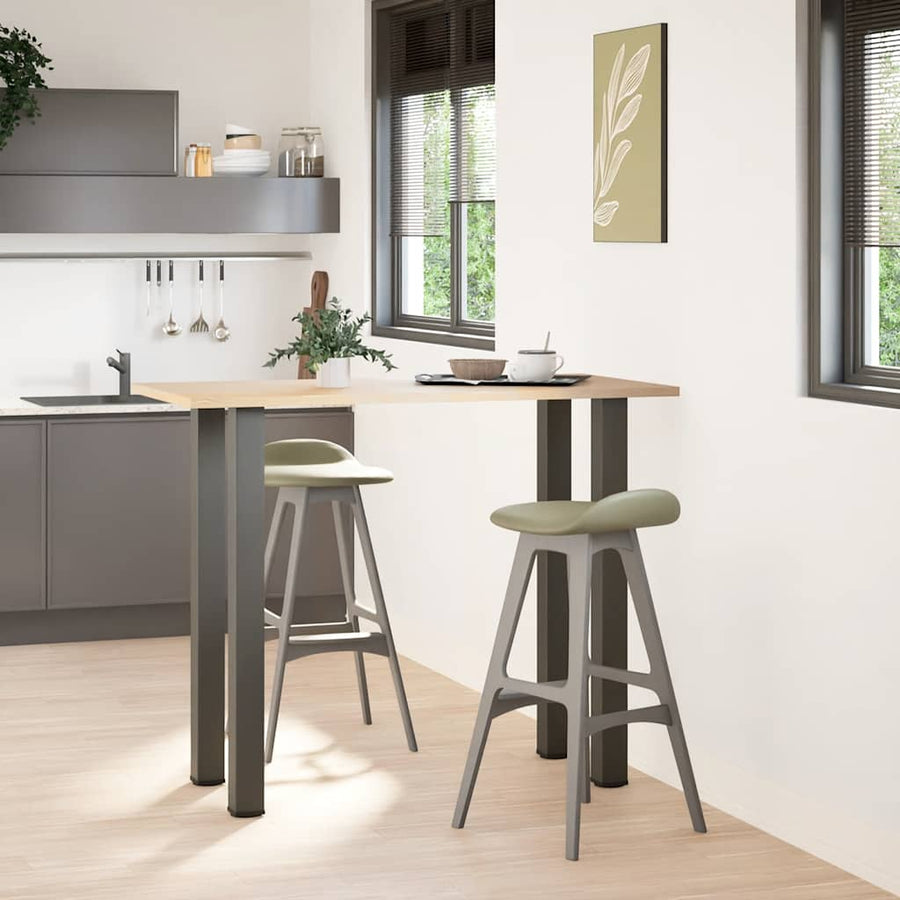 Salontafelpoten 4 st 110-112 cm staal antraciet