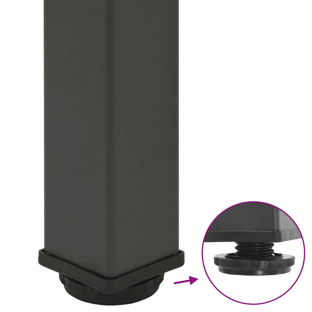 Salontafelpoten 4 st 110-112 cm staal antraciet