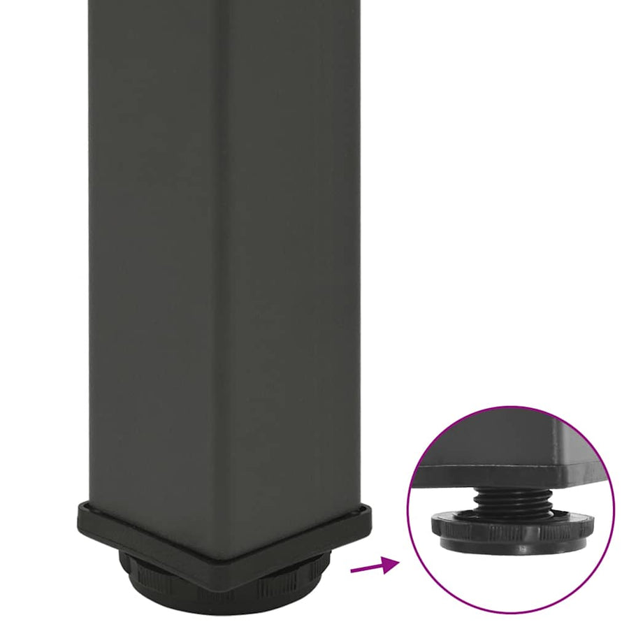 Salontafelpoten 4 st 110-112 cm staal antraciet