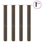 Bar table legs 4 pcs 110-112 cm steel natural