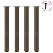 Tafelpoten 4 st 110-112 cm staal naturel