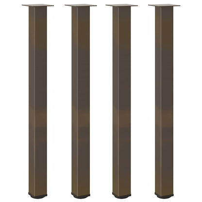 Salontafelpoten 4 st 110-112 cm staal naturel