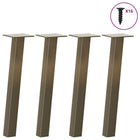 Coffee table legs 4 pcs 30 cm steel natural