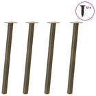 Console table legs 4 pcs 72 cm steel natural
