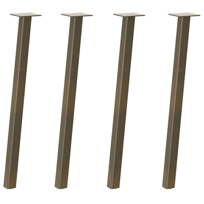 Salontafelpoten 4 st 72 cm staal naturel