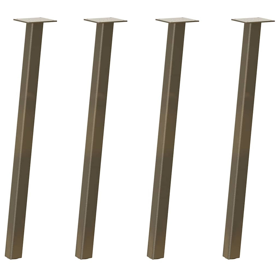 Salontafelpoten 4 st 72 cm staal naturel