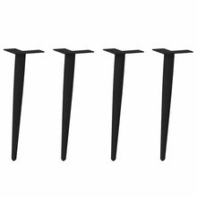 Salontafelpoten conische vorm 4 st 30-31 cm staal zwart