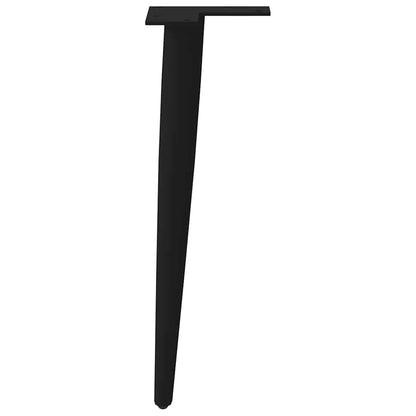 Salontafelpoten conische vorm 4 st 30-31 cm staal zwart