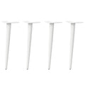 Salontafelpoten conische vorm 4 st 30-31 cm staal wit