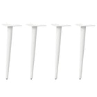Salontafelpoten 4 st 30-31 cm staal wit conisch