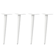 Salontafelpoten 4 st 30-31 cm staal wit conisch