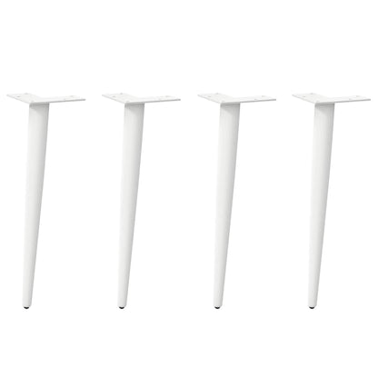 Salontafelpoten conische vorm 4 st 30-31 cm staal wit