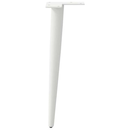 Salontafelpoten conische vorm 4 st 30-31 cm staal wit