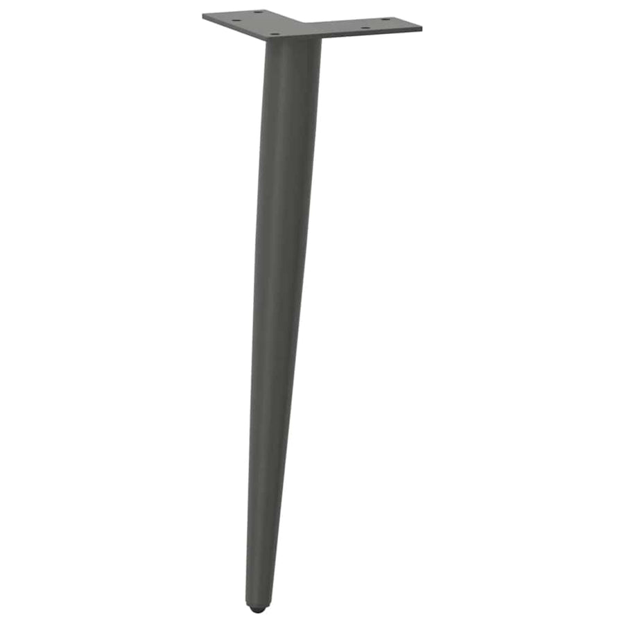 Salontafelpoten conische vorm 4 st 30-31 cm staal antraciet