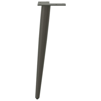 Salontafelpoten conische vorm 4 st 30-31 cm staal antraciet