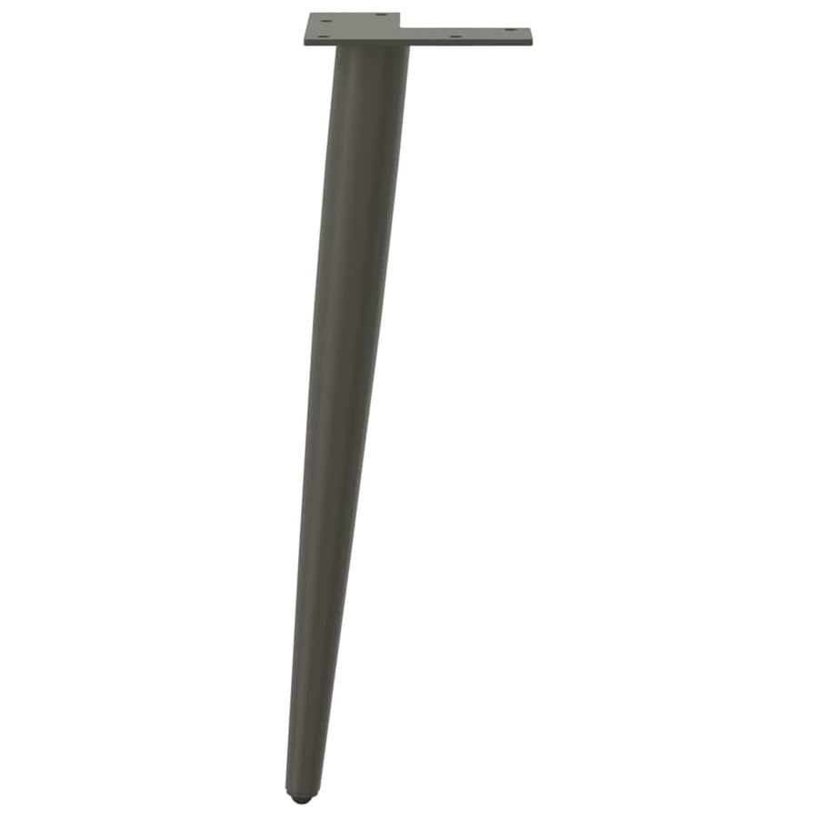 Salontafelpoten conische vorm 4 st 30-31 cm staal antraciet